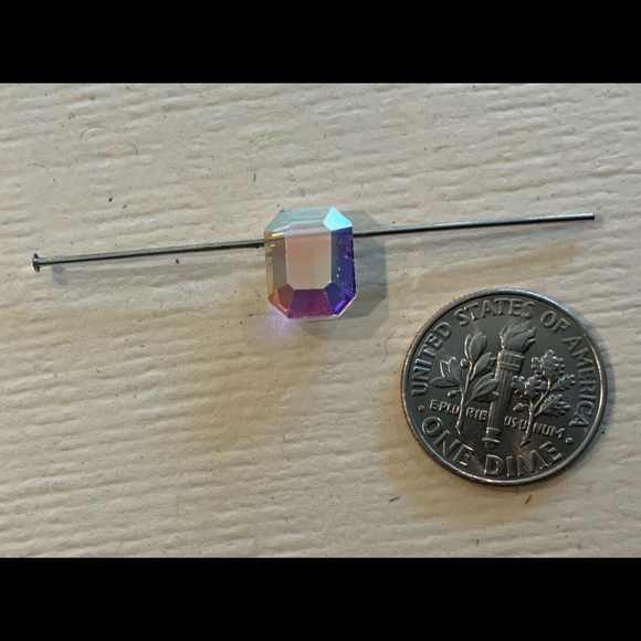 10 vintage Austrian Aurora borealis crystal pendants - Picture 4 of 6